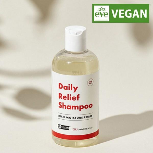 Jayu Pet Daily Relief Shampoo 300ml Dog Cat Vegan Natural Shampoo Recommended Rinse Conditioner All-in-One, 1 Piece, Korean Pet Shampoo