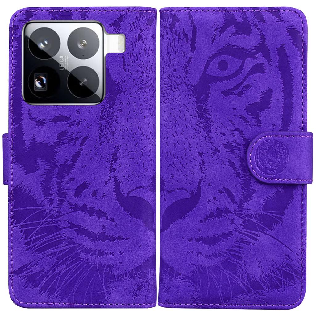 For Xiaomi 15 Pro Case Tiger Imprint Leather Wallet Phone Cover