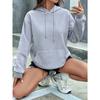 Solid Color Casual Hoodie For Female Pocket Creative Hoody All-Match Street Clothes Womens Fleece Unisex Pullovers