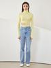 Olinkeompeulliteu Cutout Turtleneck T-Shirt (Yellow)