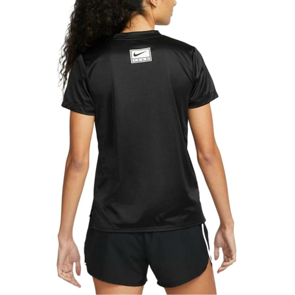Nike Dri Fit T Shirts Women's Black Crew Neck Moderate DQ6372-010