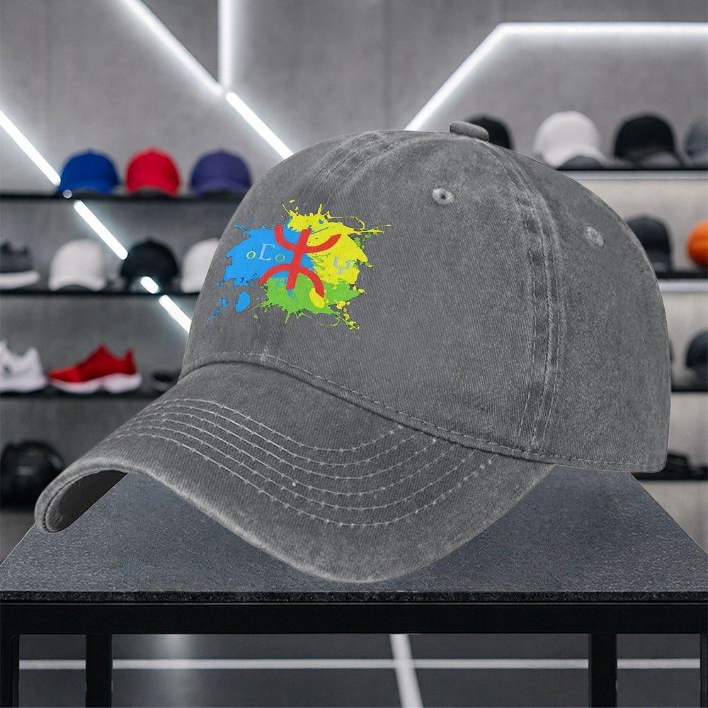 Amazigh Cultural Symbol Print Baseball Cap Stylish Unisex Trendy Hat for Outings Dates Walks Shopping