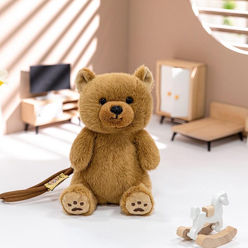 Dolls Animal Plush Bear Cow Elephant Hippo Duck Pig Dog Backpack Pendant Gift