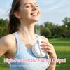 Summer Portable Mini Clip Fan Silent 1000 mAh USB Rechargeable Cooling Fan 3 Speed Whirlwind Leafless Fan Hanging Neck Waist Fan