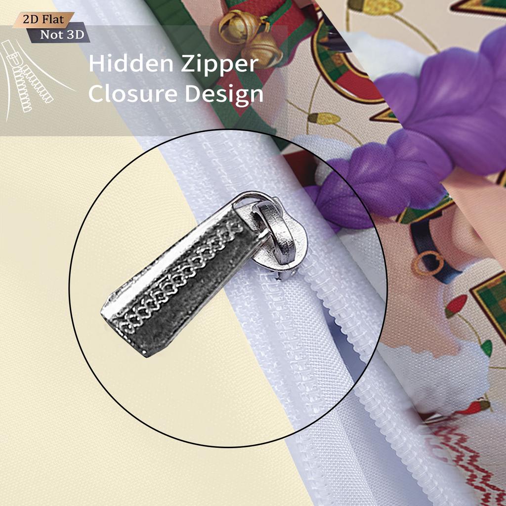 3pcs Christmas K-Pop Demon Hunters Printed Chipless Bedding Set Multi Size Bedroom Bedding Decoration Machine Washable