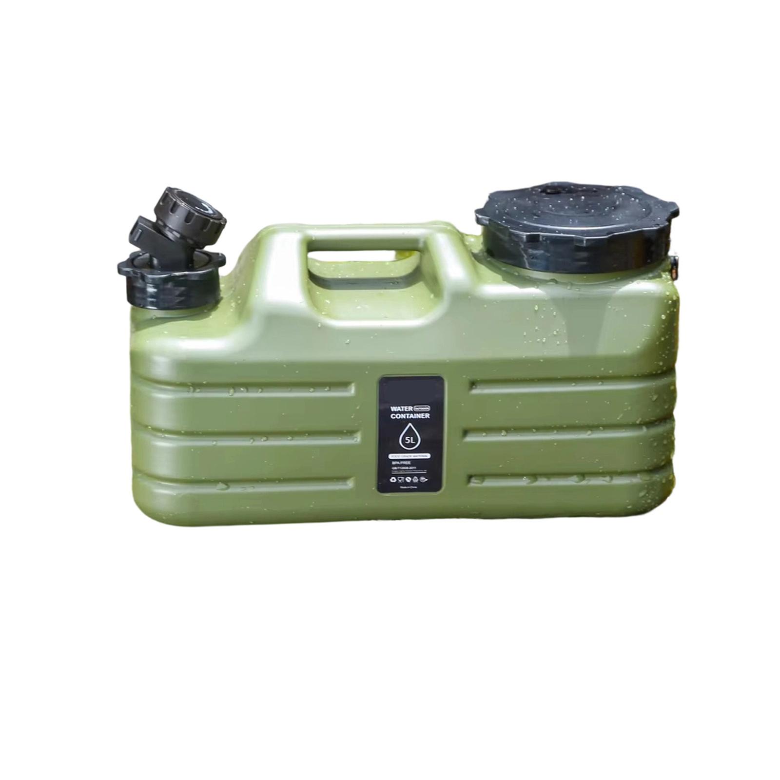 Outdoor Camping PE Water Container Portable Water Tank with Tap Car Water Bucket Square Drinking Water Bucket one size
