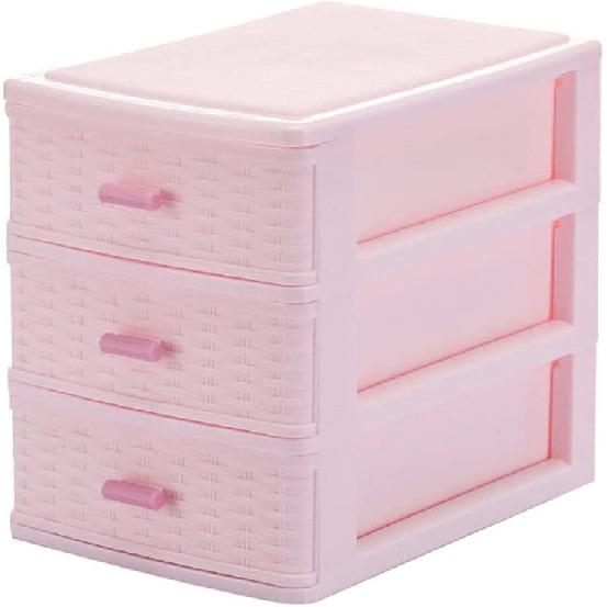 DOITOOL Drawer Desktop Storage Organiser 3 Layer Large Capacity Cosmetic Storage Case Jewelry Holder Box Storage Container for Vanity Bathroom