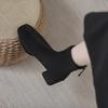 New Women's British Style Pointed Ankle Boots - Chunky Heel Booties, Versatile Fall/Winter Office Boots