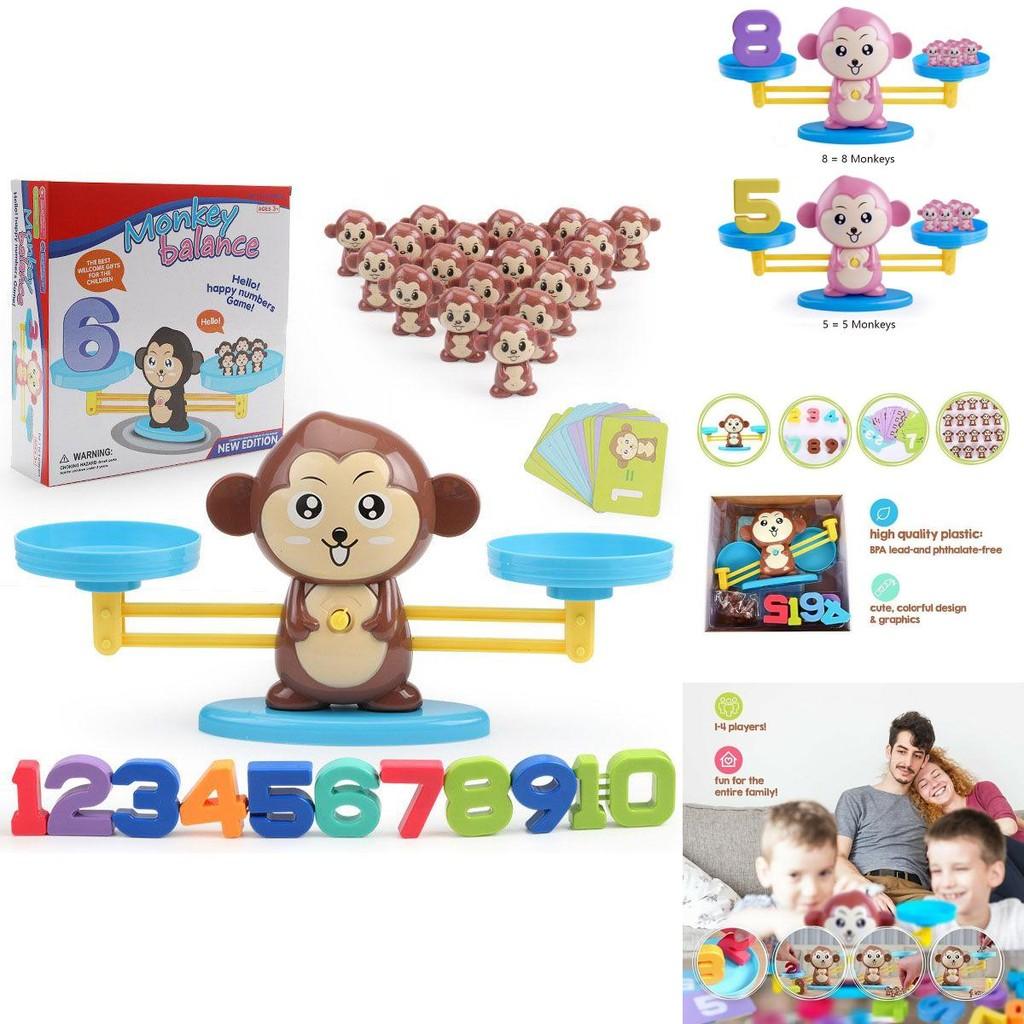 Lustiges Mathe-Zählspiel für Kinder Affen-Balance-Spielzeug-Set für Vorschulkinder