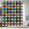 Vibrant Geometric Circles: Colorful Pattern Shower Curtain For A Modern And Energetic Bathroom Dcor