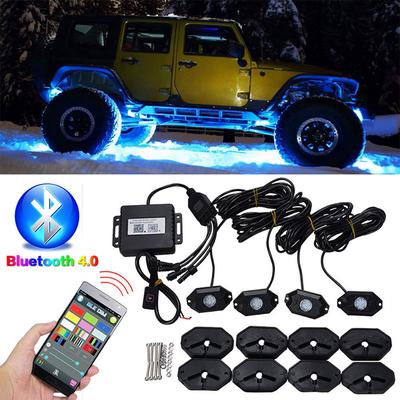 GZDL LED Sziklafények Bluetooth-szal, Neonfénnyel, Vezeték nélküli Távirányítóval Offroad SUV ATV-hez