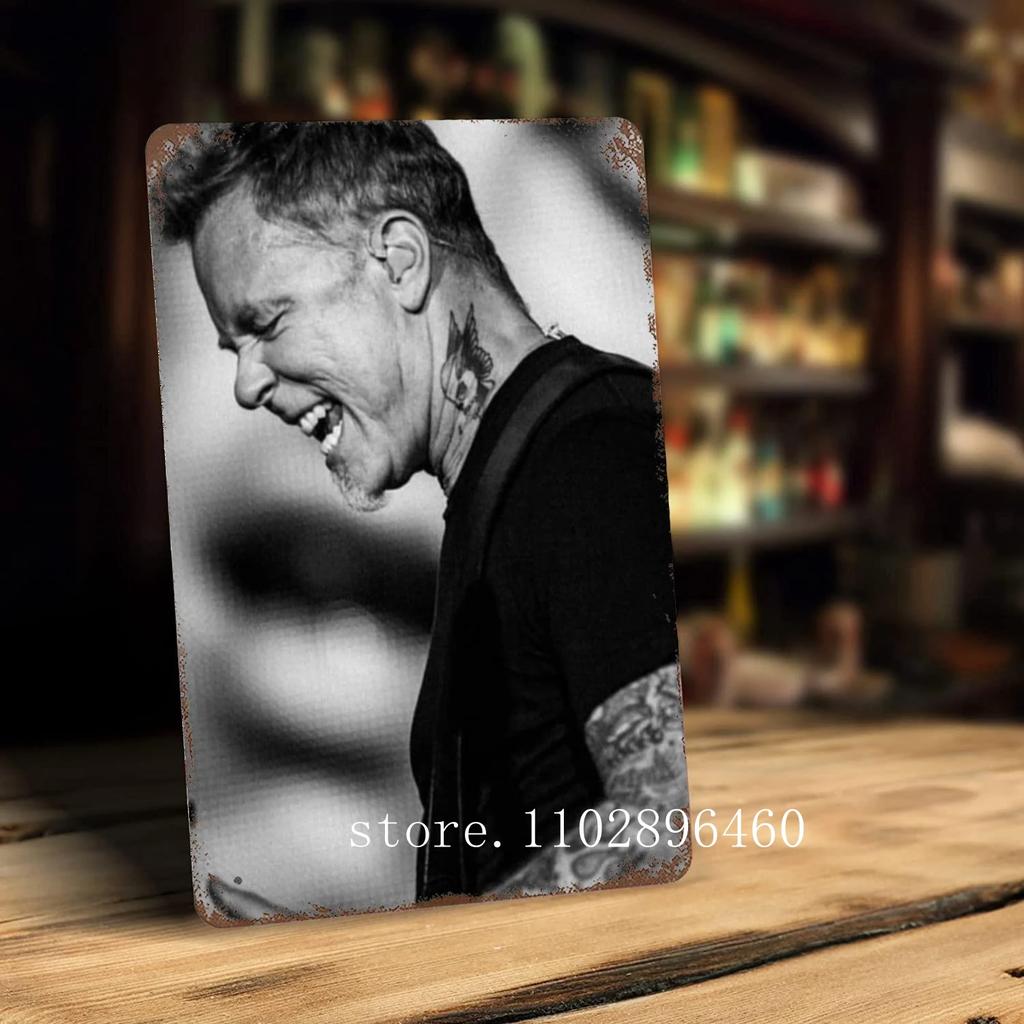 James Hetfield Metal Plaques & Signs Wall Decor Vintage Tin Signs Captain Metal Poster Decor for Bar Pub Club Wall Decoration
