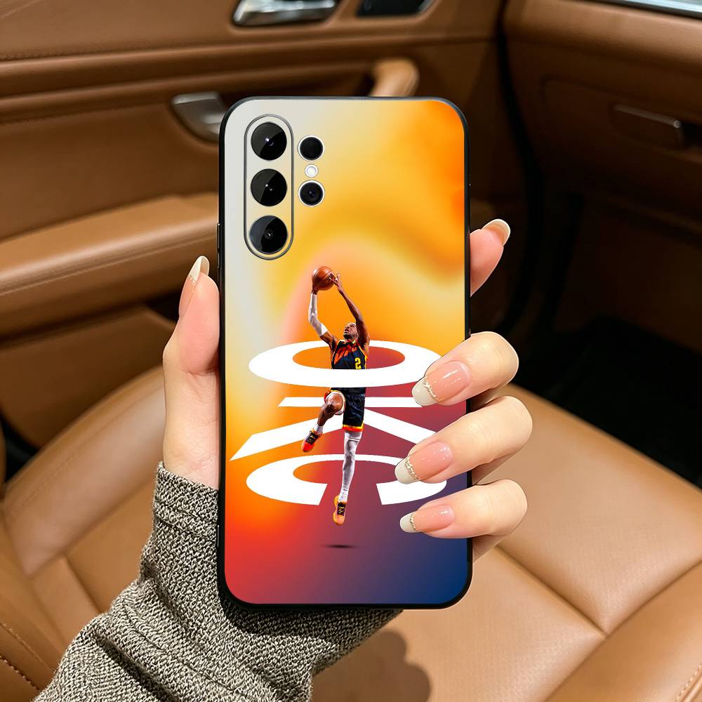 Basketball -Shai -G-Gilgeous Alexander 2 Phone Case For Samsung S25,S24,S21,S22,,Plus S23,S30,Ultra,S20,Fe,Black Soft Silicone