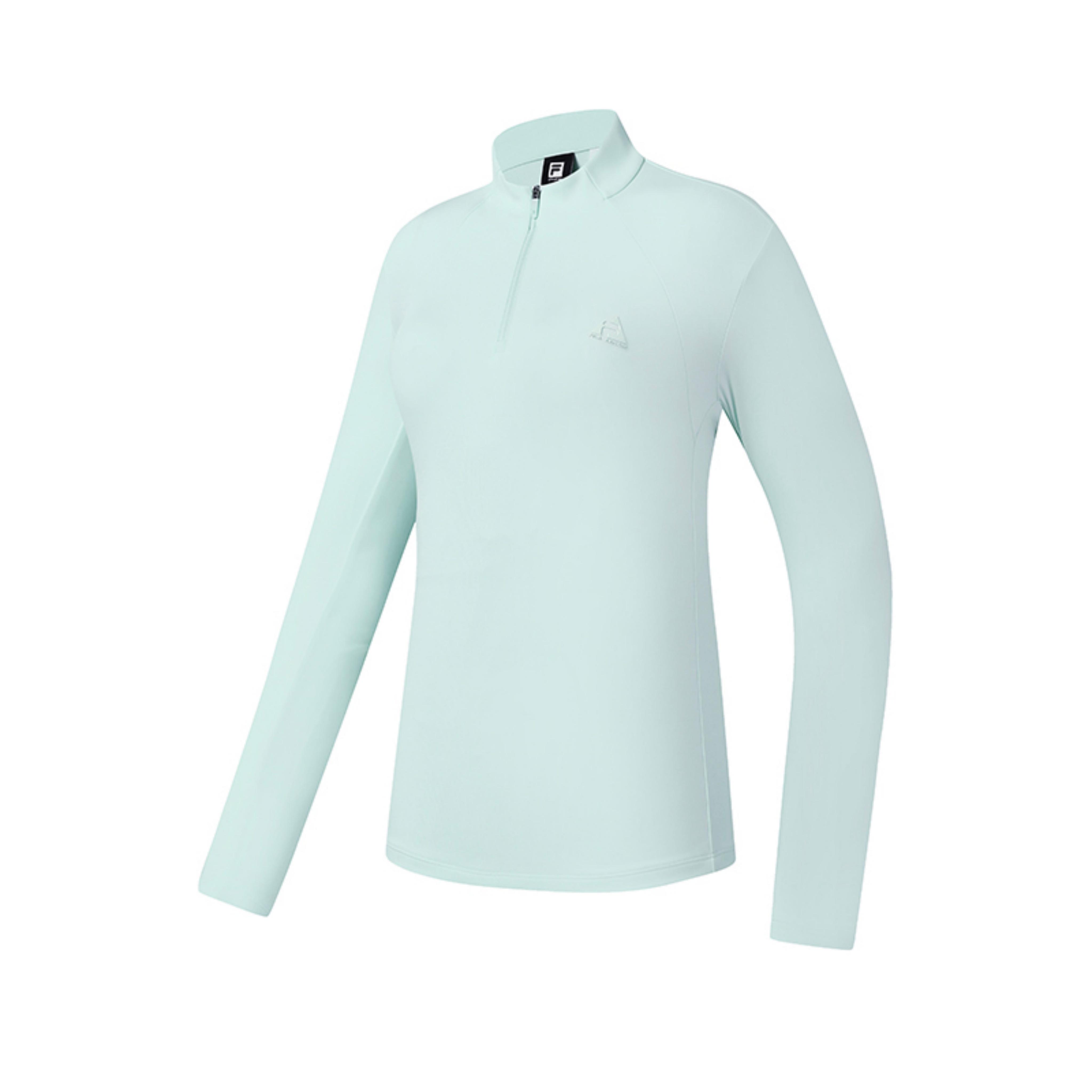 

Fila Explorer Classic Удобная Универсальная Приталенная Эластичная Трикотажная Футболка с Длинным Рукавом и Молнией до Середины Груди Женские Топы Пробуждающий Мечты Зеленый A11W547203FLG M