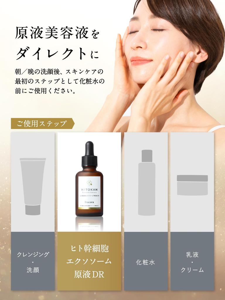 Fracora Human Stem Cell Exosomes, 30mL (New Version) - Serum with Exosomes, Anti-Aging Care, Moisturizing, Collagen, and Hyaluronic Acid