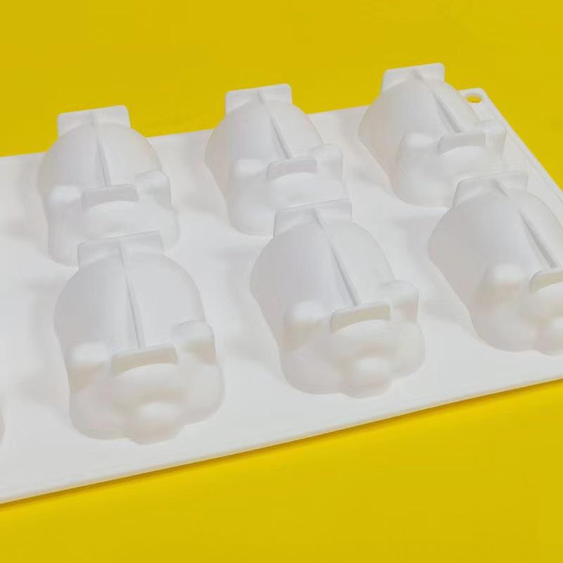 Golden Pig Mousse Silicone Mold DIY Cake Mold Ice Cream 3D Pig Rice Cake Ice Cream Mold