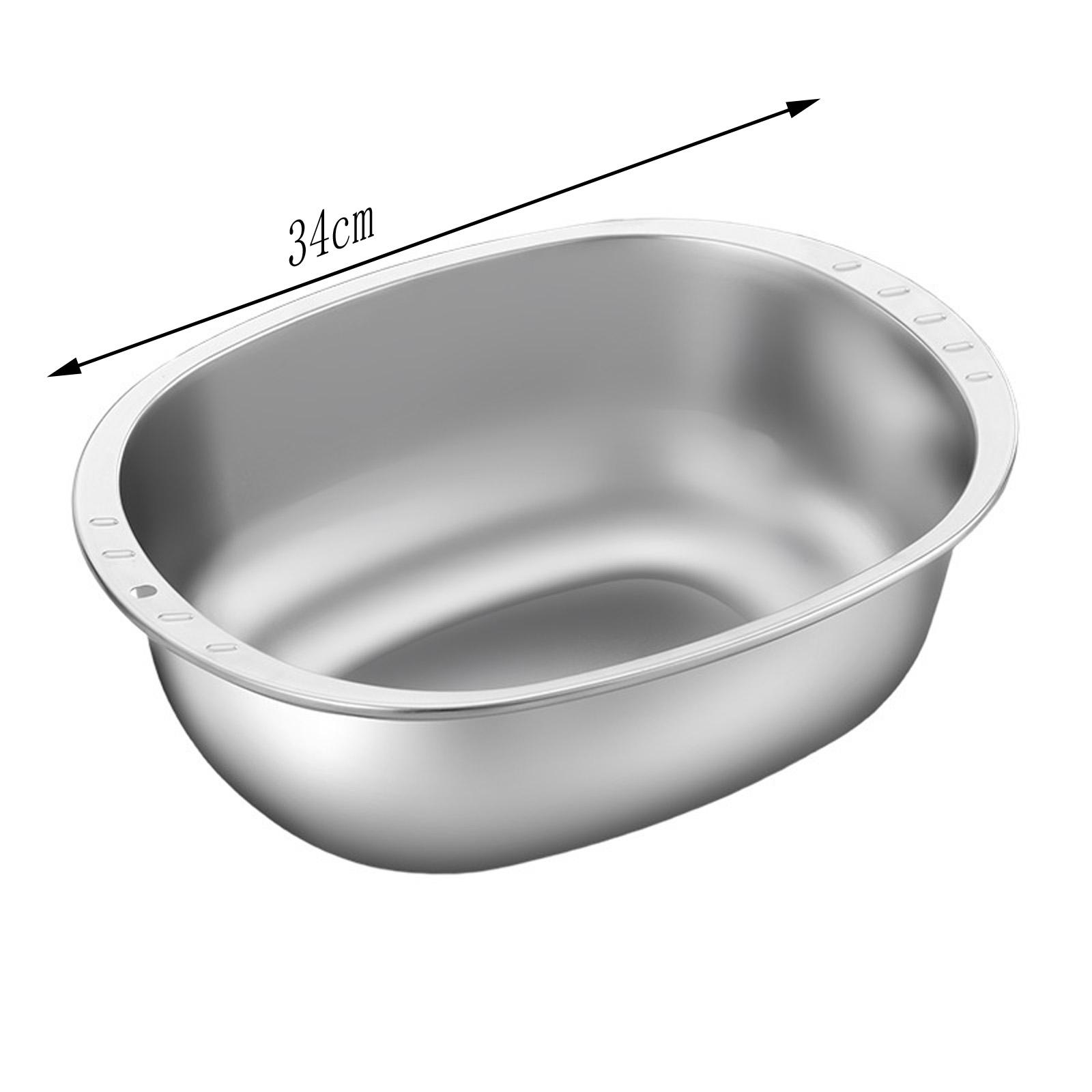 

Stainless Steel Mixing Bowl | Food-Grade Heavy Duty for Dough Kneading&Vegetables | Multi-Use Dishwasher Safe Home Commercial