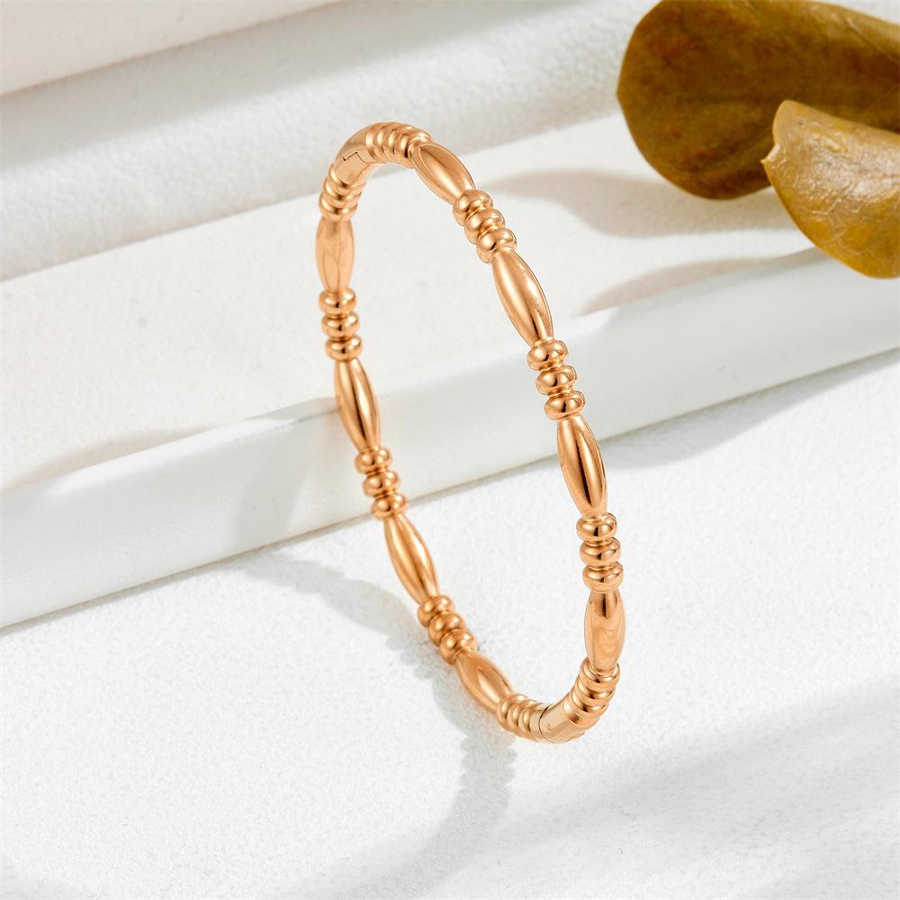 2026 Fashion Bamboo Light Luxury High-end Bracelet Women, Versatile Simple Round Beads Personalized Ins Wind Bracelet