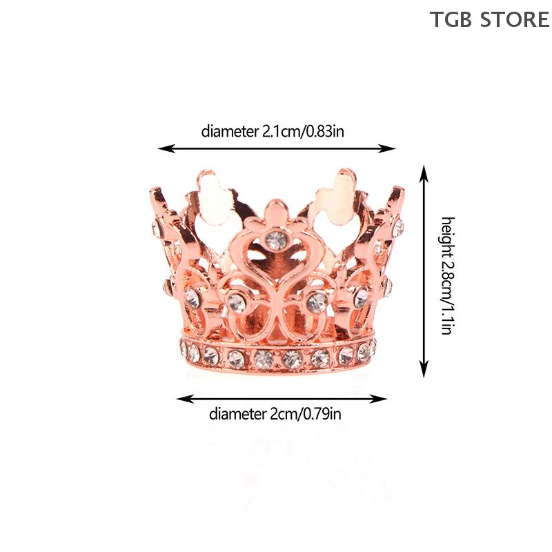 Mini Princess Crown 1/12 Dollhouse Rhinestone Crowns Small Tiara Dollhouse Decoration Accessories For Dolls
