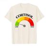 Retro Funny Low Cortisol Levels V Meme Tshirt for Unisex Women Summer Fashion Cotton T Shirts Short Sleeve Tops