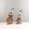 Decor Figurines Glass Craft Brown Glass Crystal Guitar Figurines Musical Instrument Guitar Sculpture  Home Decor Accessories