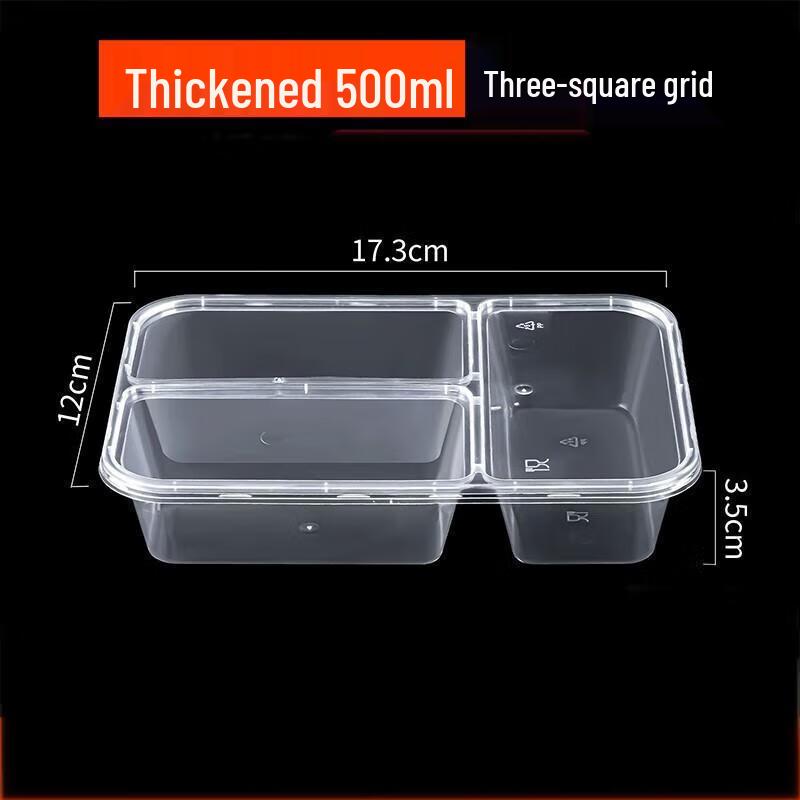 

Jiahesheng Disposable 3-Compartment Food Containers