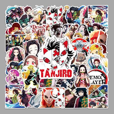 50 Demon Slayer Graffiti Stickers - Japanese Anime DIY Waterproof Suitcase and Skateboard Decals