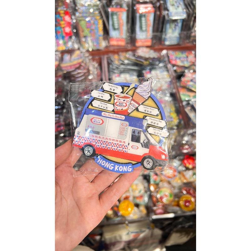 Hong Kong milk tea, pineapple oil, Dim sum, train, movable, cultural and creative magnetic refrigerator sticker