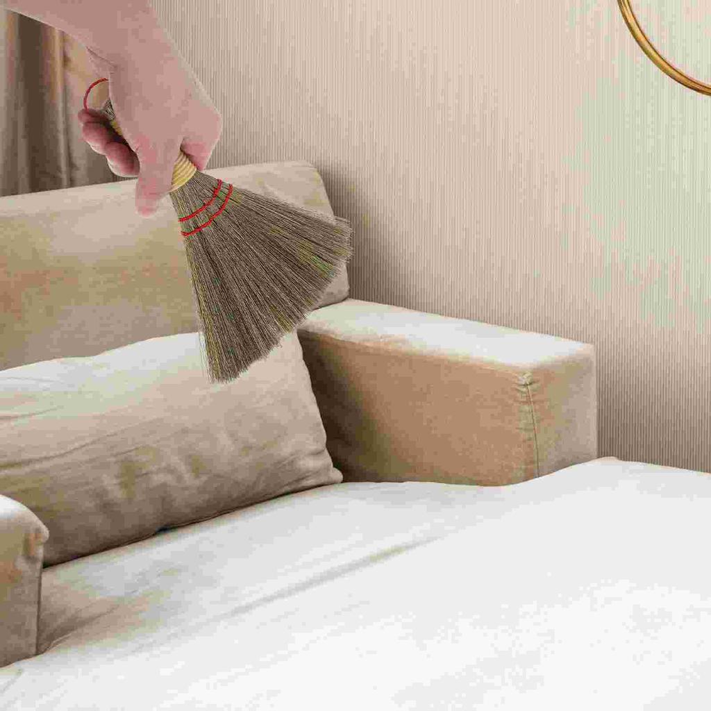 Stabile Maisstroh Handbesen Kehrbesen Bürste zum Reinigen Kamin Boden Sofa Kehren Tragbar Leicht Langlebig