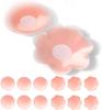 12PCS Reusable Silicone Breast Petals Invisible Seamless Nipple Lift Pads for Strapless Backless Dress Party Women Breast Petals