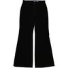 Polo Solid Logo Belt Loop Zipper Flare Casual Pants Women Bottoms Black 211909523-004