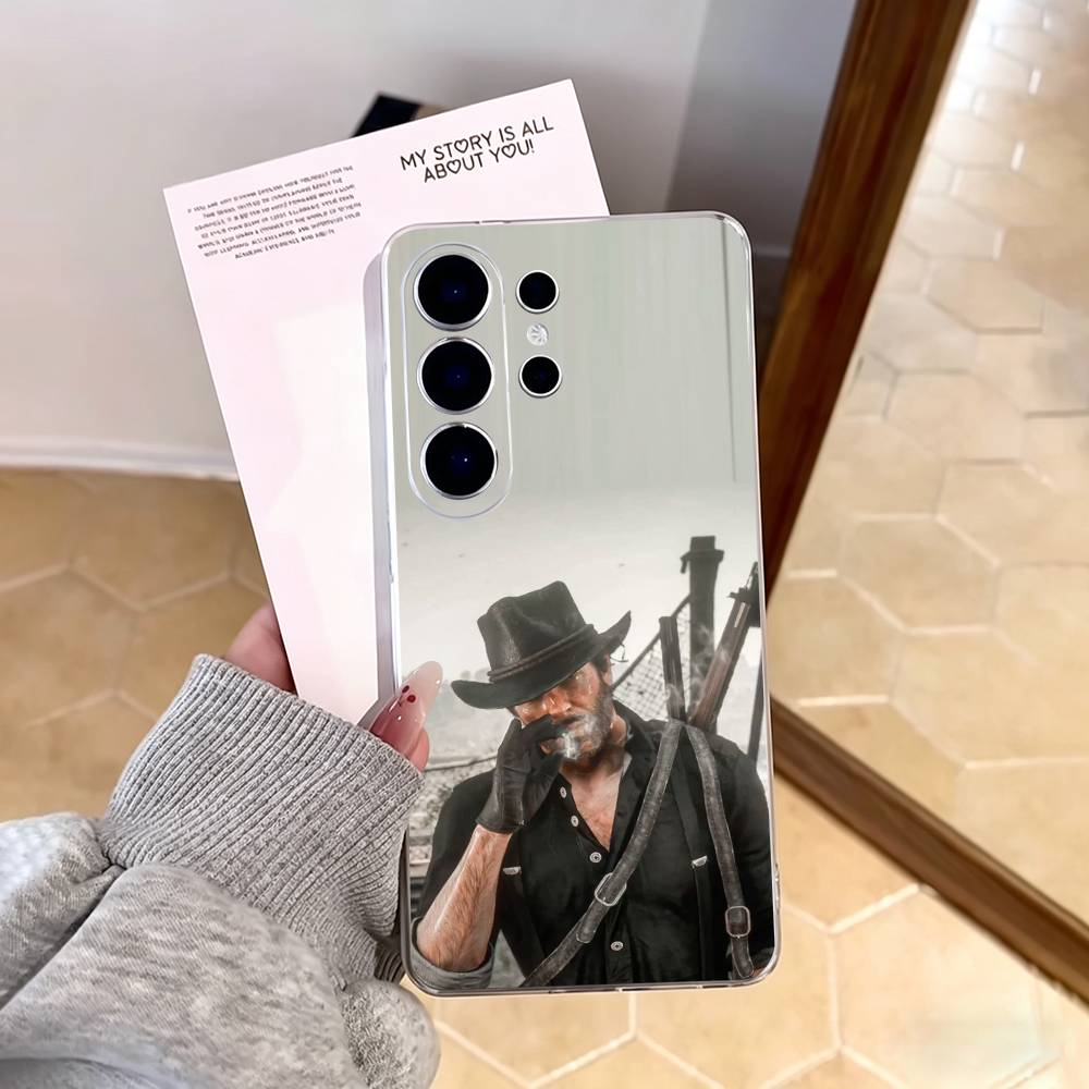 RDR2-Arthur Morgan Phone Case For Samsung S25,S24,S21,S22,S23,S30,Ultra,S20,Plus,Fe,Note,10,9,5G Transparent Cover
