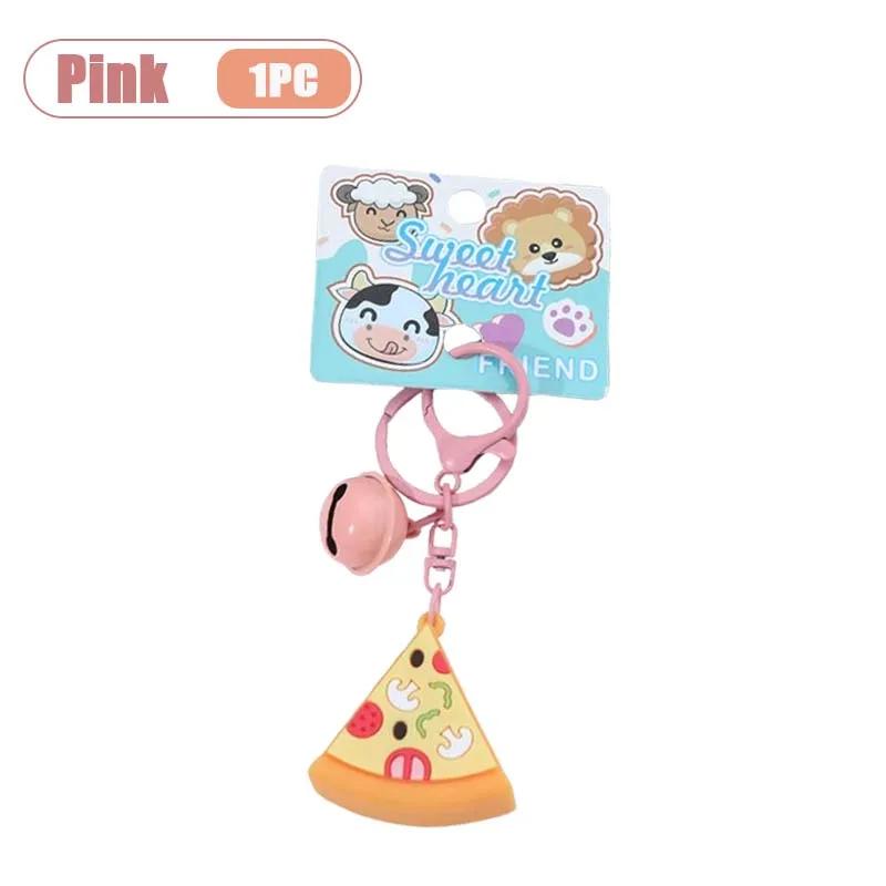 1/3/5PCS Cute Hamburger Fries Keychain Cartoon Food Charm Keyring Funny Car Decor Bag Pendant Gift for Kids Party Favors