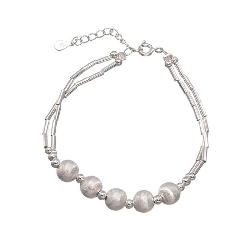 

White brushed cat eye stone texture bracelet for women s light luxury fashion 925 silver bangles Female party jewelry gift