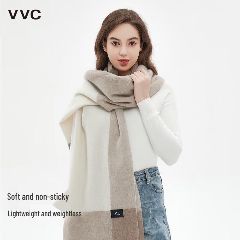 VVC Women's Winter Plaid Wool Scarf & Shawl
