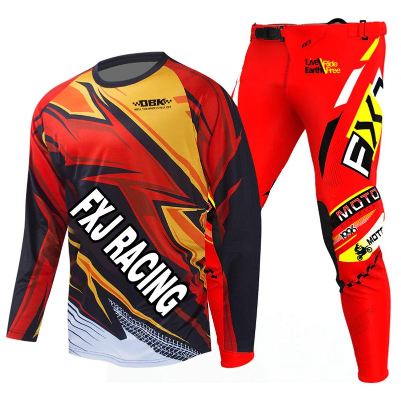 Set di abbigliamento da motocross per bambini 4 5 6 7 8 9 10 11 12 13 anni Ragazzi Bambino Motociclista Ragazzo Ragazza Maglia Pantaloni Kit tuta da corsa Fuoristrada Enduro MX MTB