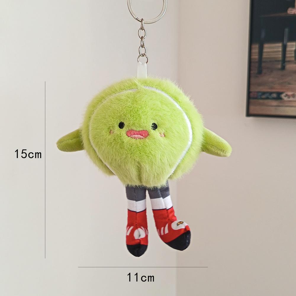 

Basketball Tennis Plush Keychain Pendant Badminton Football Doll Simulated Doll Toy Hanging Decoration 15cm