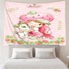 Straw-berry Sweet Moment Quick-Dry Tapestry Hanging for Bedroom,Livingroom, Playroom,Decor Art Room Wall Tapestry Holiday and Birthday Gifts