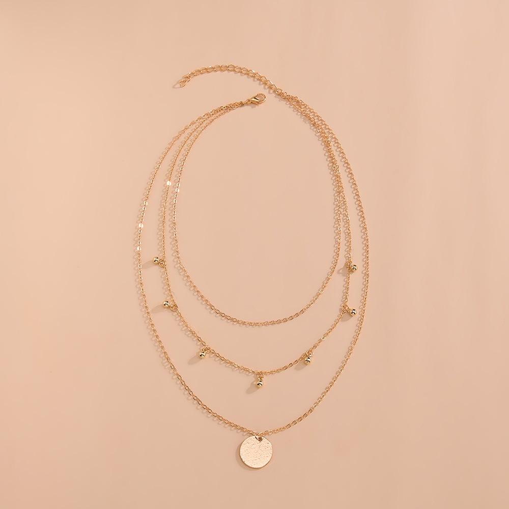 Popular Official Website The Same Triangular Turquoise Pendant Necklace V-shaped Double Multi-layer Collarbone Chain