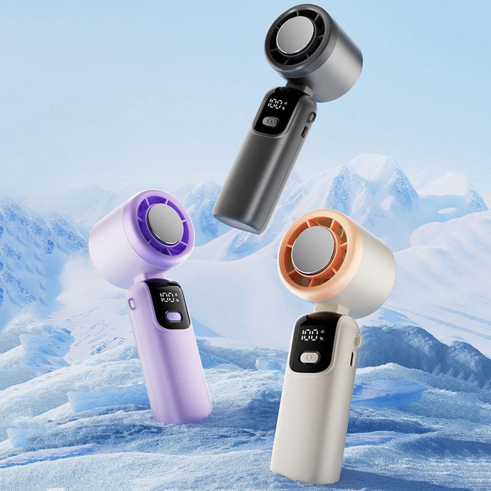 Handheld Cooling Fan Rechargeable 100 Speed, Foldable Design Portable Fan for Outdoor Travel Beach