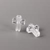 Z51 50PCS Cross Transparent Shape Spacer DIY Texture Jewelry Handmade Bracelet Necklace Decoration Accessories Trend Material