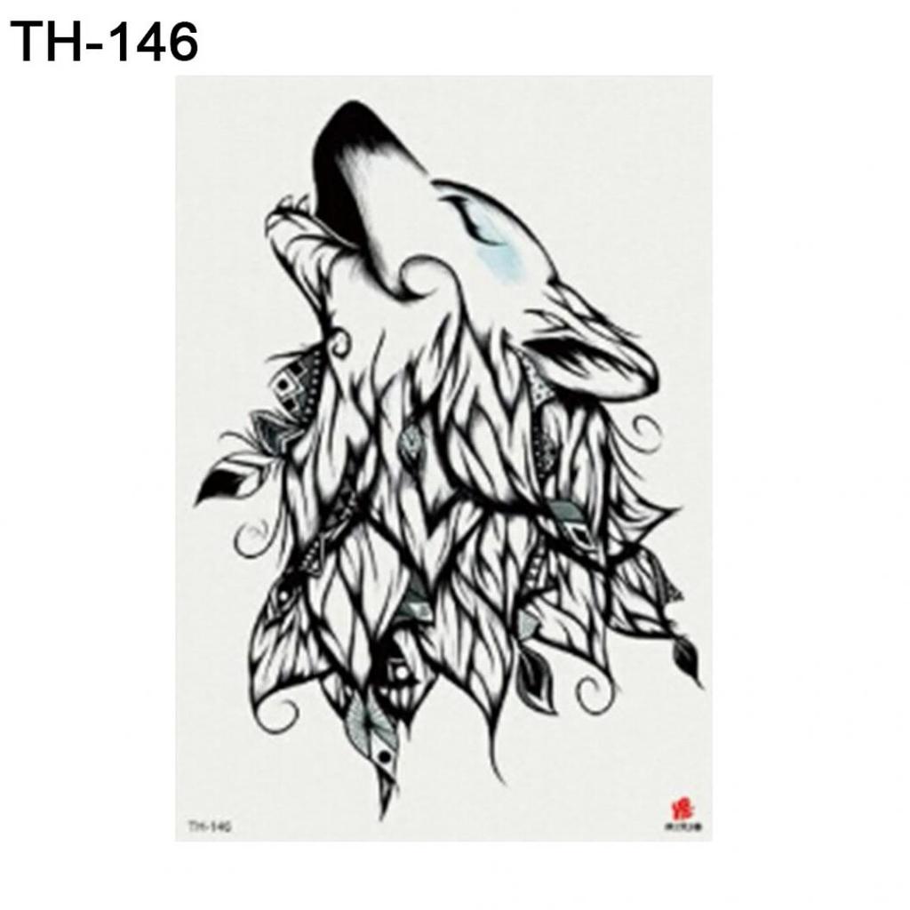 Animal Dog Bear Arm Shoulder Waterproof Temporary Fake Tattoo Sticker Gift