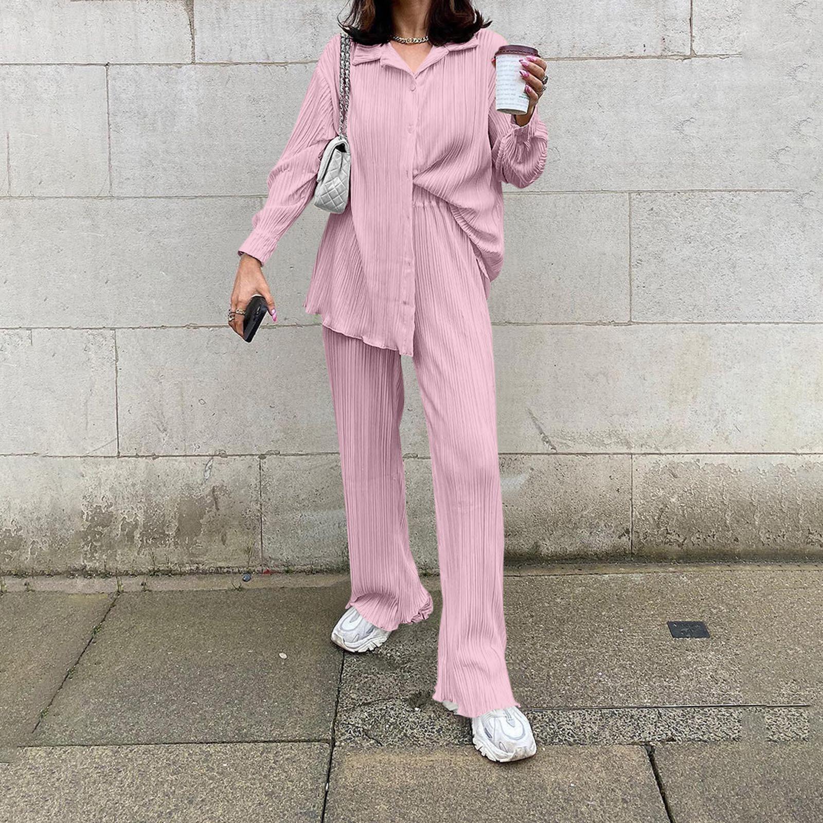 Женская однотонная драпированная рубашка на пуговицах с длинными рукавами и высокой талией — фото 10