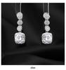 Elegant Long Tassel Zircon Stud Earrings - Women's Exquisite Circle Jewelry