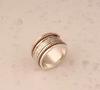 Spinner Band Ring, 925 Sterling Silver Ring, Handmade Ring, Two Tone Ring, Bohemian Ring, Statement Ring, Anniversary Ring, Unisex Ring