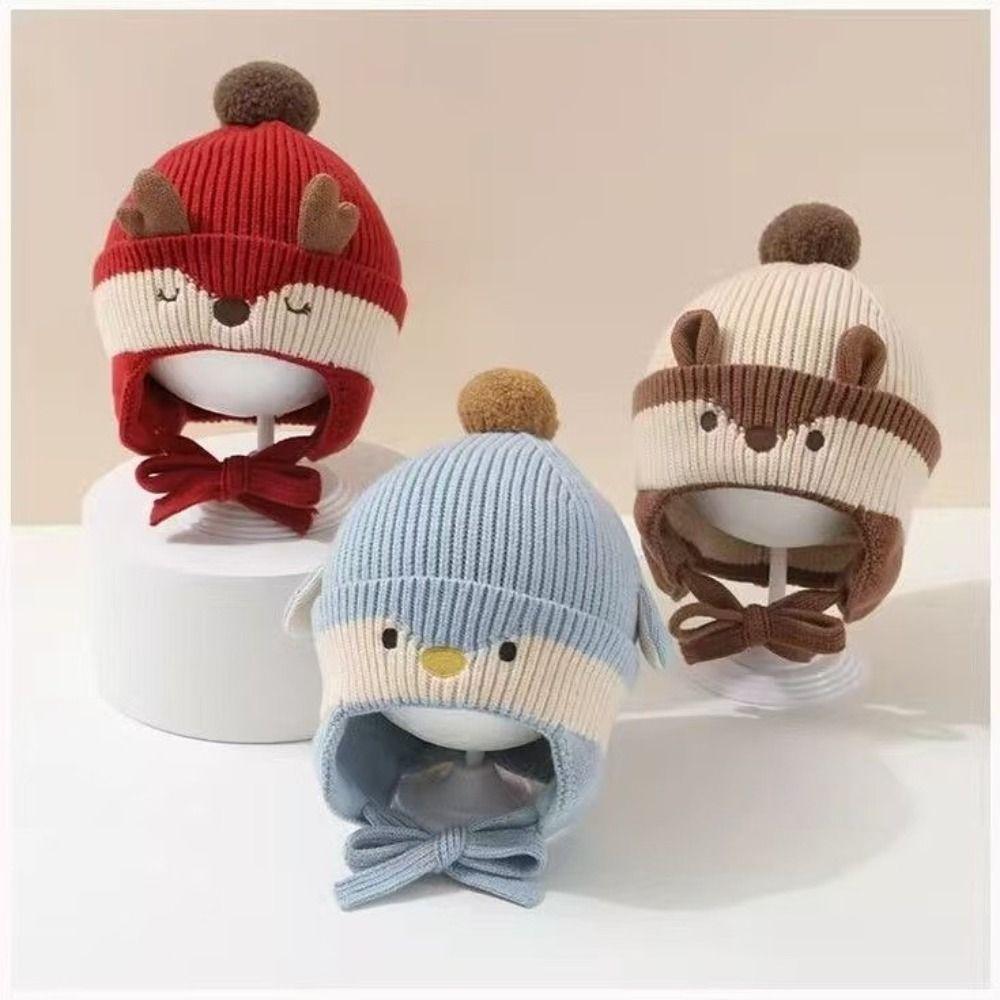 Cotton Kids Beanie Warm Thick Earflap Hat Skin Friendly Kids Hat Daily Outdoor