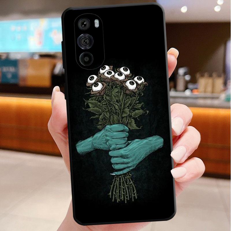 Trippy Blue Alien Eyes Phone Case For Motorola Edge 60 50 40 Pro 60 50 40 30 Ultra Neo Fusion Moto G Play G Stylus G Carcasas