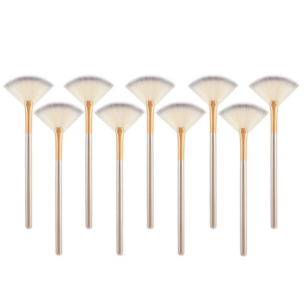 New Practical Facial Brushes Fan Makeup Brushes Soft Portable Mask Brushes Cosmetic Tools for Ladies Girls Nail Charm Beaut