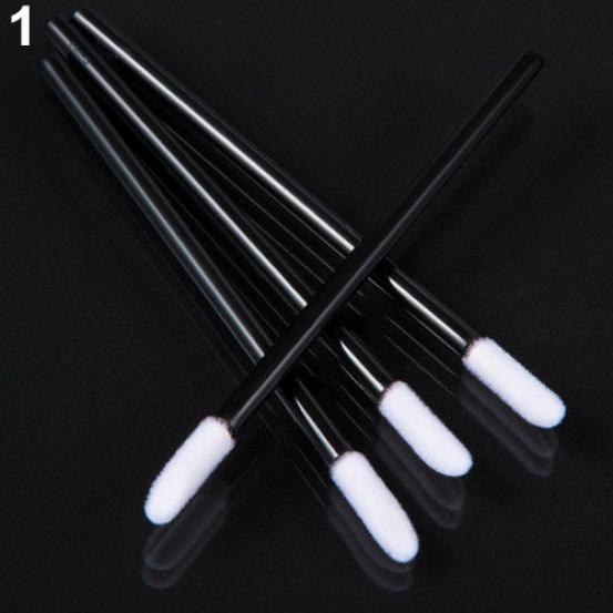 

50 шт. одноразовые косметические кисти для губ, помада, блеск для палочек, аппликатор, инструмент для макияжа чёрный