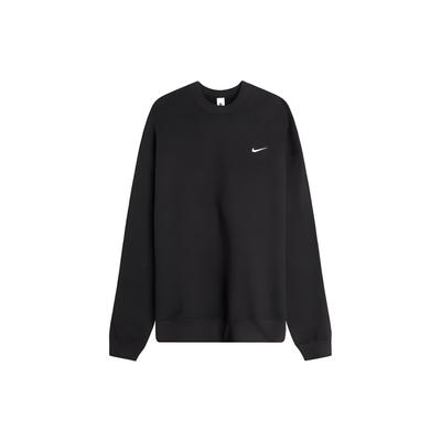 Nike Solo Swoosh Fleece Embroidered Logo Long Sleeve Sweatshirt Unisex Tops Black CV0554-010